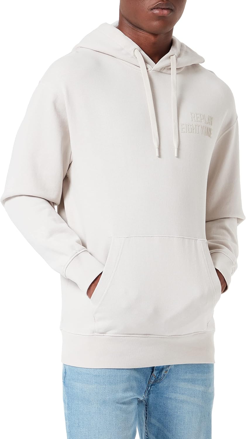 Replay Herren Kapuzenpullover, XXL 019 Light Grey