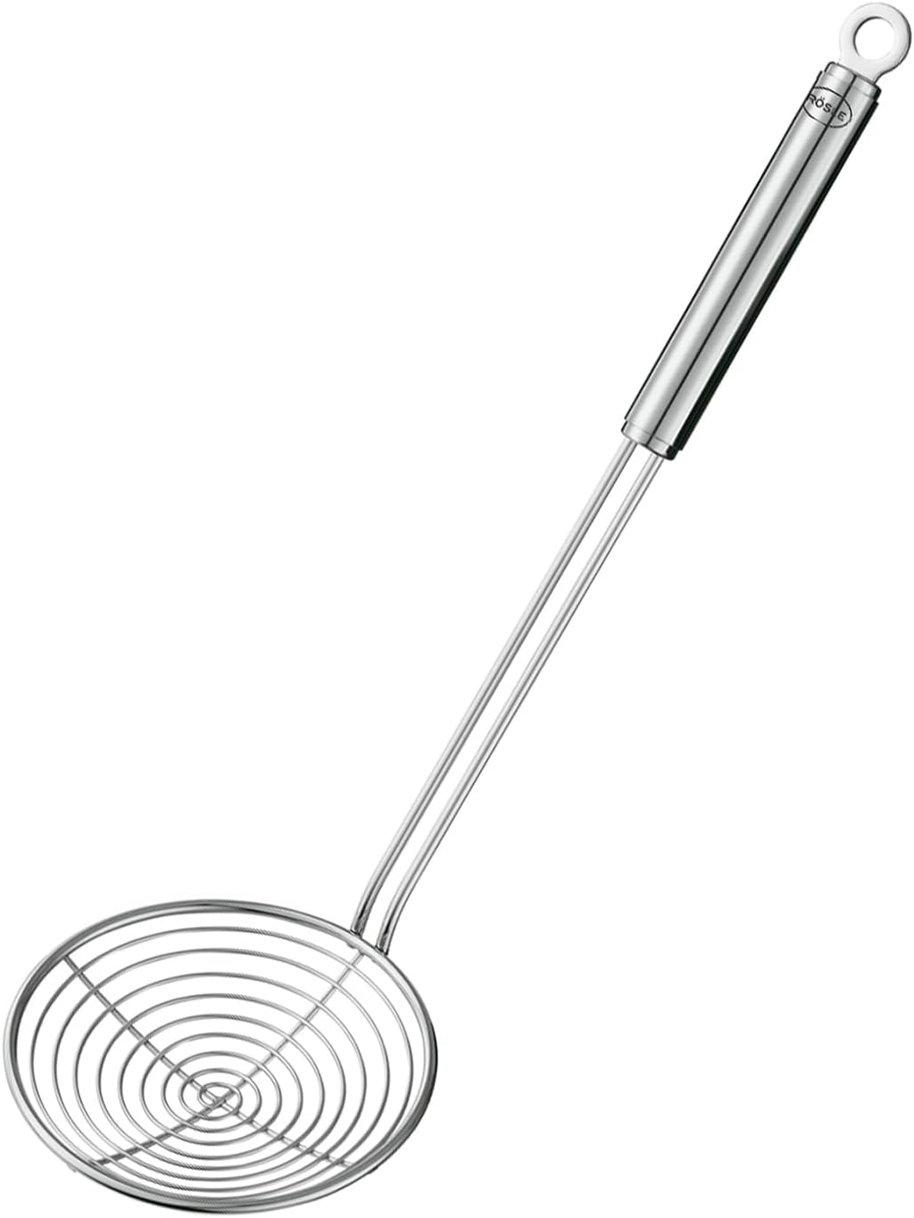 RÖSLE Seihlöffel, Hochwertiger Abseihlöffel mit Rundgriff, 12 cm, Edelstahl 18/10, spülmaschinengeei
