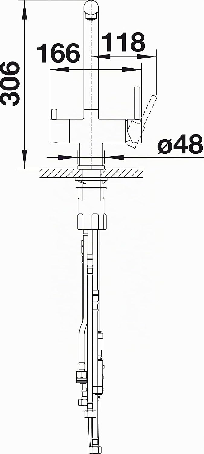 Blanco Fontas S II - Küchenarmatur mit ausziehbarer Brause und Filterfunktion, Anthrazit 525200