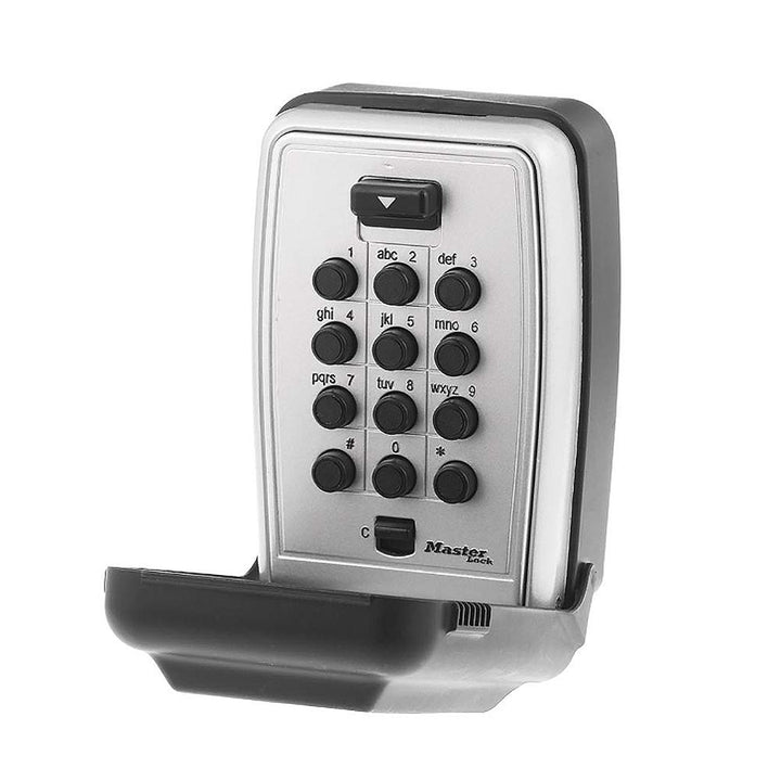 Master Lock 5423D Aufbewahrungsbox mit Tastenfeld, Wandhalterung, Schwarz Druckknopf, Druckknopf