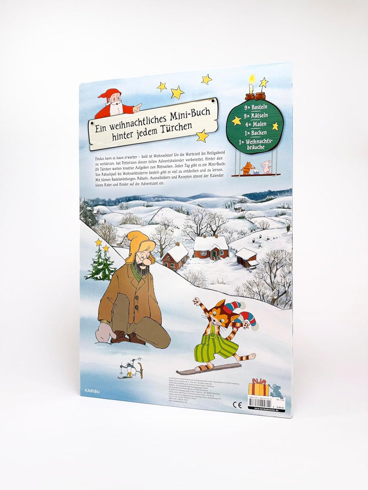 Pettersson und Findus - Mitmach-Adventskalender: 24 Mini-Bücher hinter aufklappbaren Türchen mit Bas