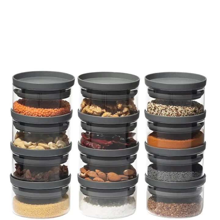 HATTY HAYS Vorratsgläser mit Deckel luftdicht [12x160ml] BPA-FREI | mottensichere Vorratsdosen | Gew