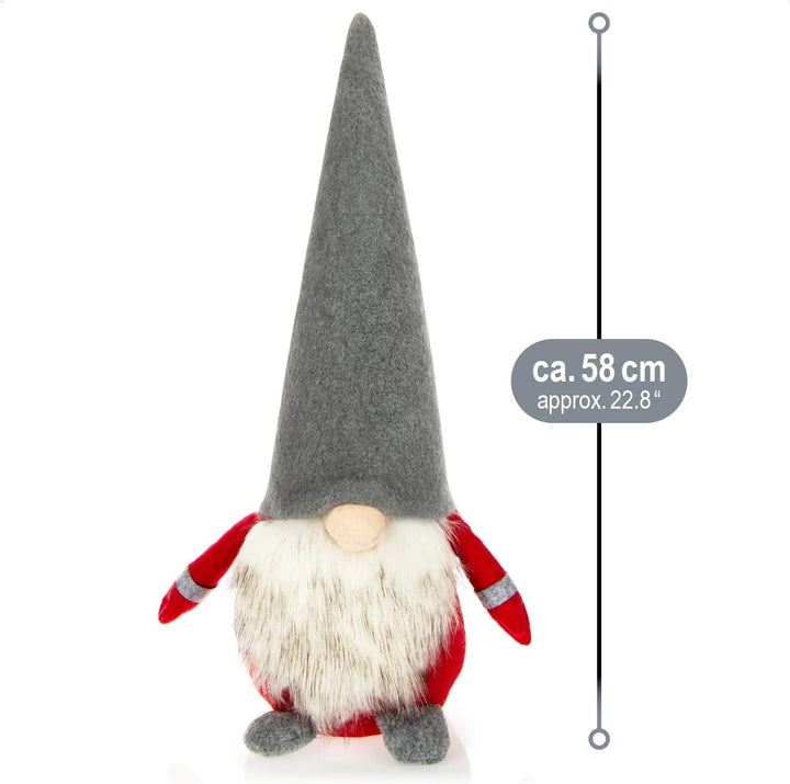 com-four® Premium Weihnachts-Wichtel in XXL - Handmade Weihnachtsdeko - winterliche Figur als Dekoau
