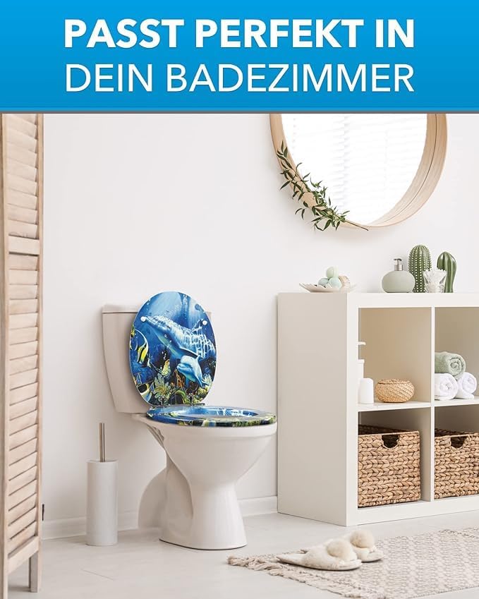 Xonic Design WC-Sitz - Premium Klo-Deckel - Toilettensitz mit Absenkautomatik - hochwertige Klobrill
