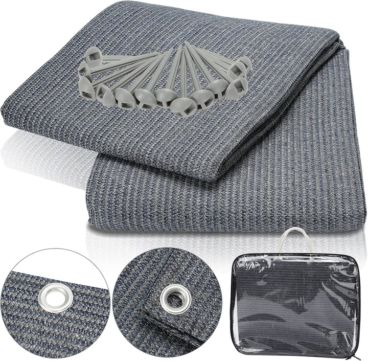 Sonnewelt Vorzeltteppich Zeltteppich 100% HDPE, Outdoor campingteppich mit 13 Heringe, Ausgestattet