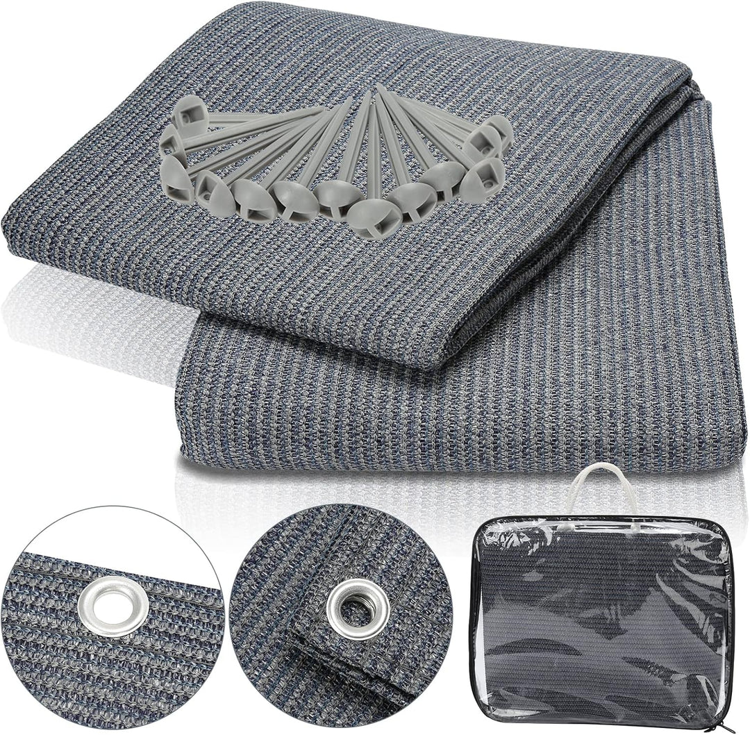 Sonnewelt Vorzeltteppich Zeltteppich 100% HDPE, Outdoor campingteppich mit 13 Heringe, Ausgestattet