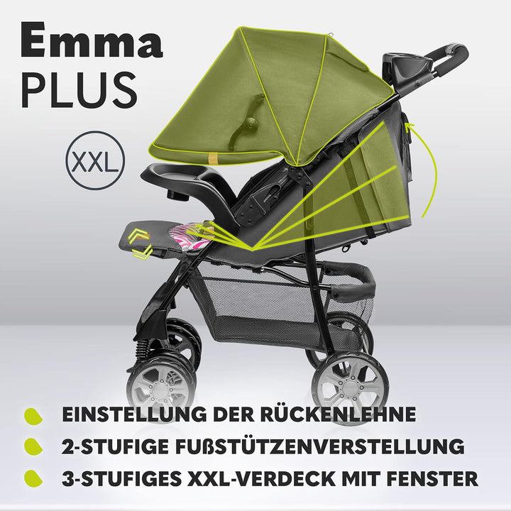 LIONELO Emma Plus Kinderwagen bis zu 15 kg, Kindersportwagen, leicht modern klein Buggy mit Liegepos