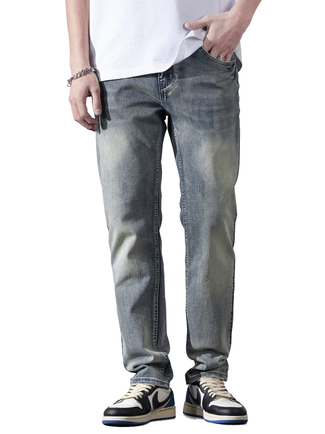 Jeans Herren Leichte Sommerjeans Lang Dünner Leichter Stoff Büro Lang Business Freizeit 28W / 29L 12