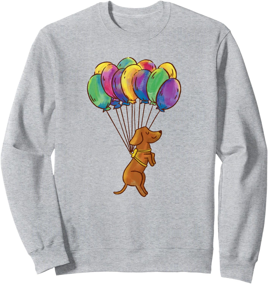 Dackel Hund Ballons Haustier Sweatshirt