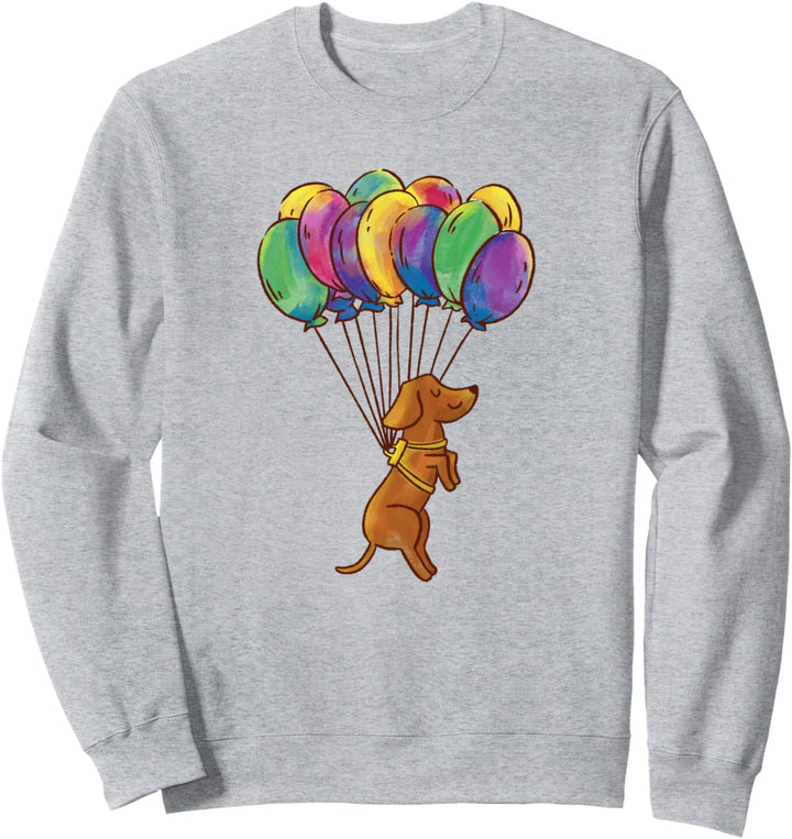 Dackel Hund Ballons Haustier Sweatshirt