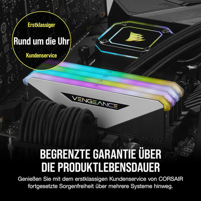 Corsair Vengeance RGB RT 32 GB (4 x 8 GB) DDR4 3.600MHz C18 Arbeitsspeicher (Dynamische RGB-Beleucht