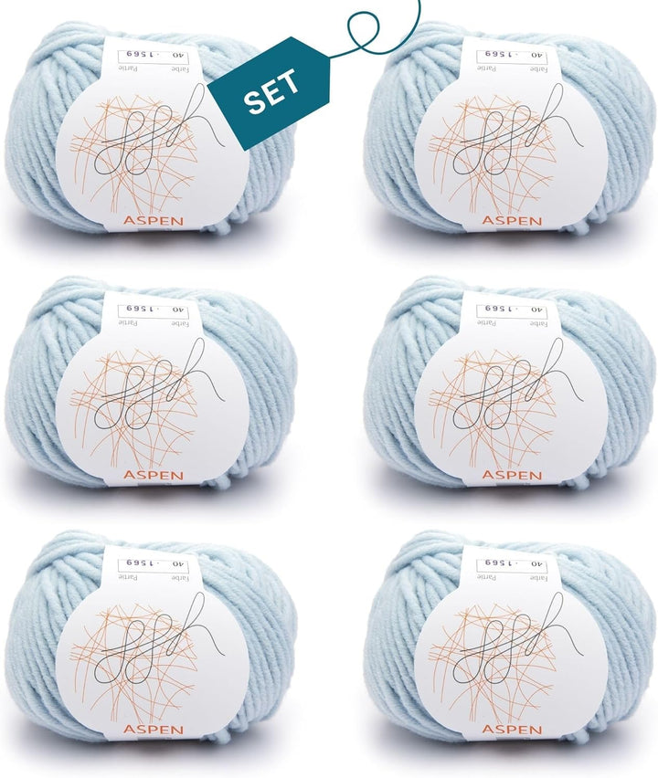 ggh Aspen Box - dicke Merinowolle Mischung - 6x50g Knäuel (insgesamt 300g) - zum Stricken oder Häkel