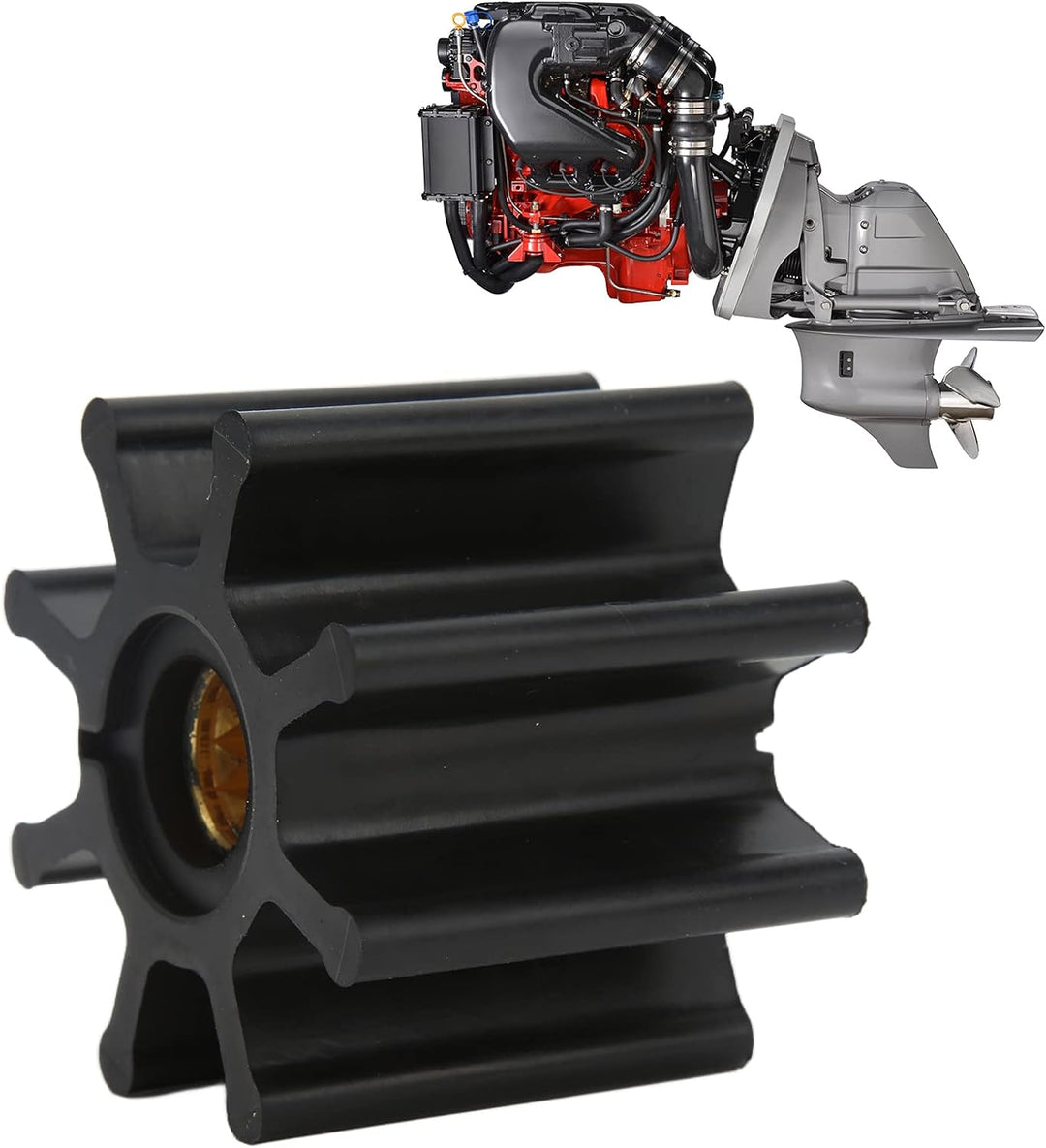Yctze Marine Impeller 920‑0001,8 Blatt Wasserpumpen Impeller Aussenbordmotor Zubehör für JABSCO/für