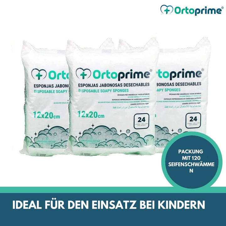 120x EINWEG SEIFENSCHWAMM Badeschwamm für Babys Kinder und Erwachsene - 120 Stück - Badeschwamm für