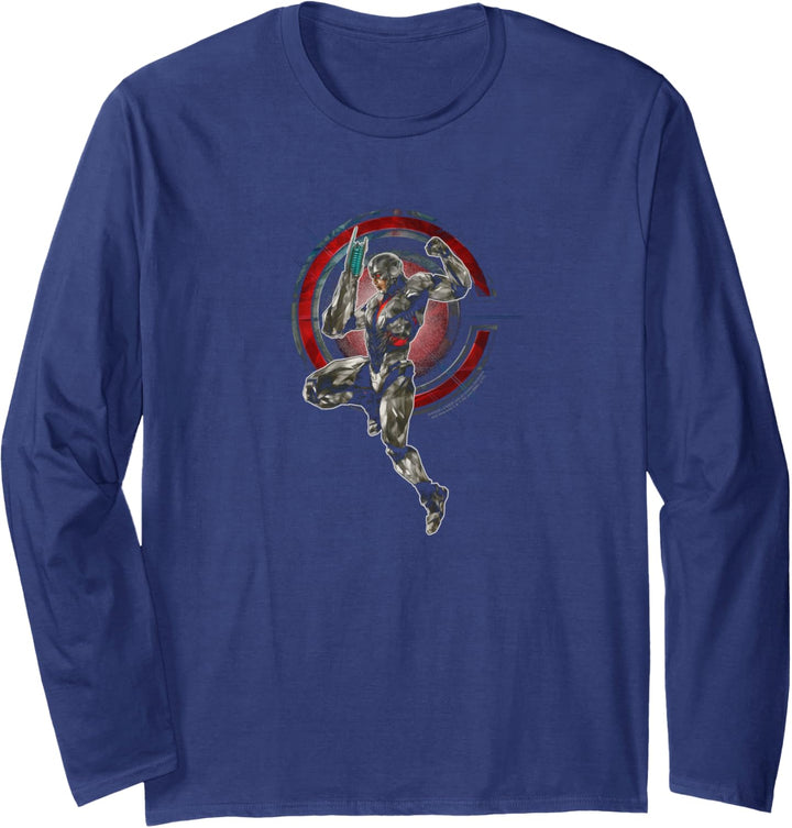 Justice League Movie Cyborg C Langarmshirt