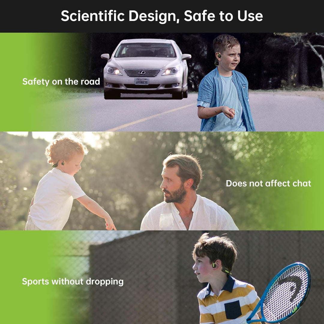 LOBKIN Kinder Kopfhörer Open Ear, Bluetooth 5.3 Kinder Luftleitung Wireless Lightweight Earbuds IPX5