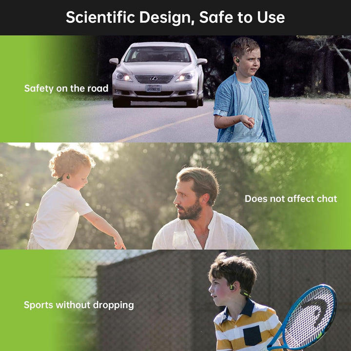 LOBKIN Kinder Kopfhörer Open Ear, Bluetooth 5.3 Kinder Luftleitung Wireless Lightweight Earbuds IPX5