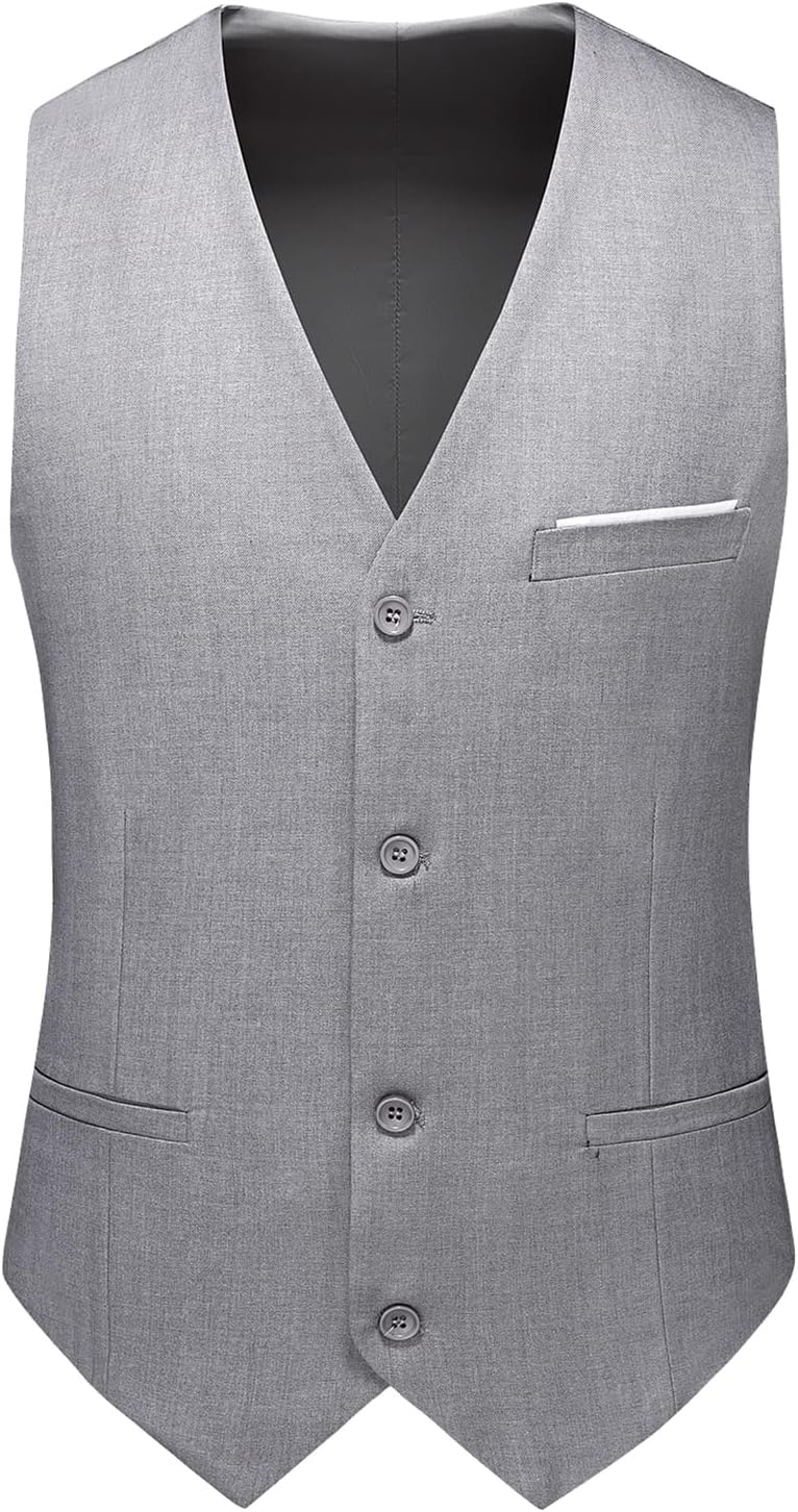 KUDMOL Herren 3-Stücke Anzug Business EIN Knopf Smoking Anzug für Männer Smoking Klassische Blazer W