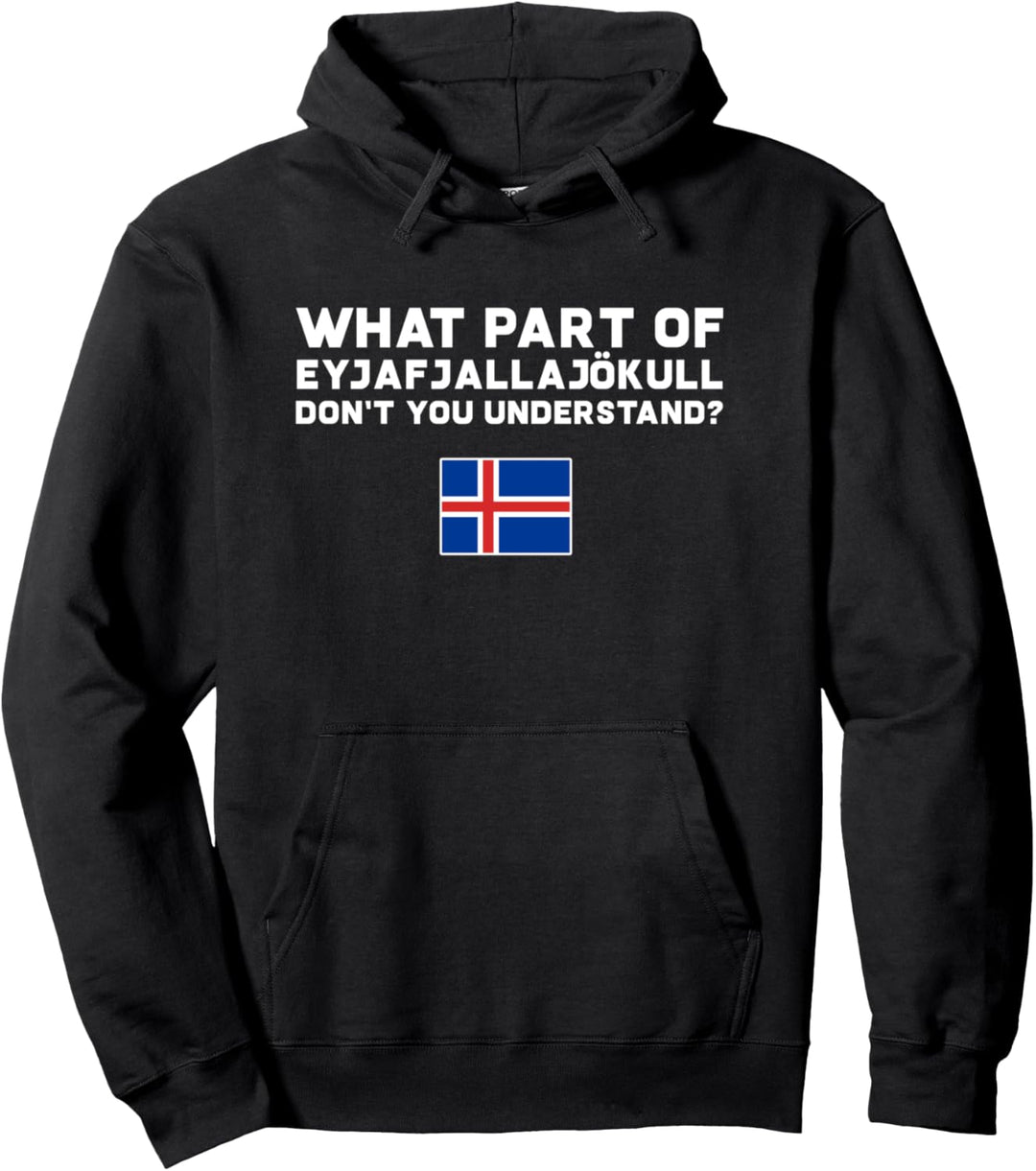Eyjafjallajokull Vulkan Flagge von Island Pullover Hoodie