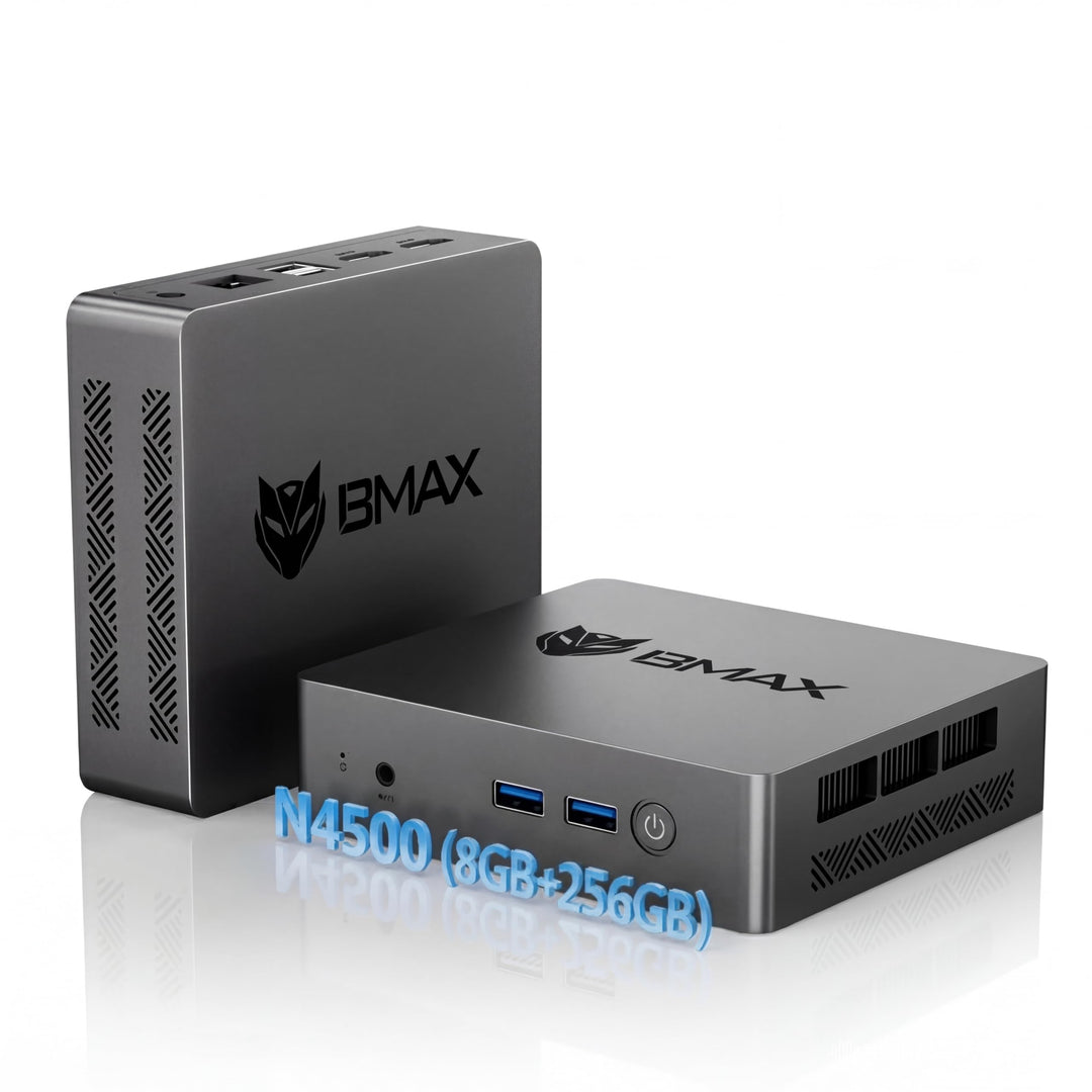 BMAX Mini-PC W11 Pro, Prozessor der 11. Generation N5095 (max. 2,9 GHz), 8 GB LPDDR4 + 256 GB M.2 SS