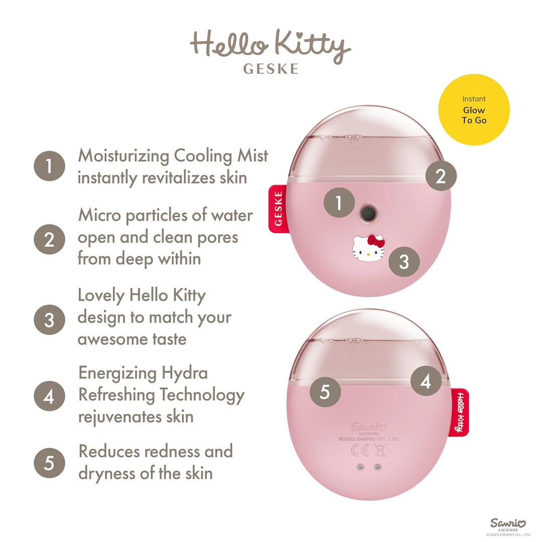 GESKE x Hello Kitty | SmartAppGuided™ Facial Hydration Refresher | 4 in 1 | Wasserzerstäuber | Gesic