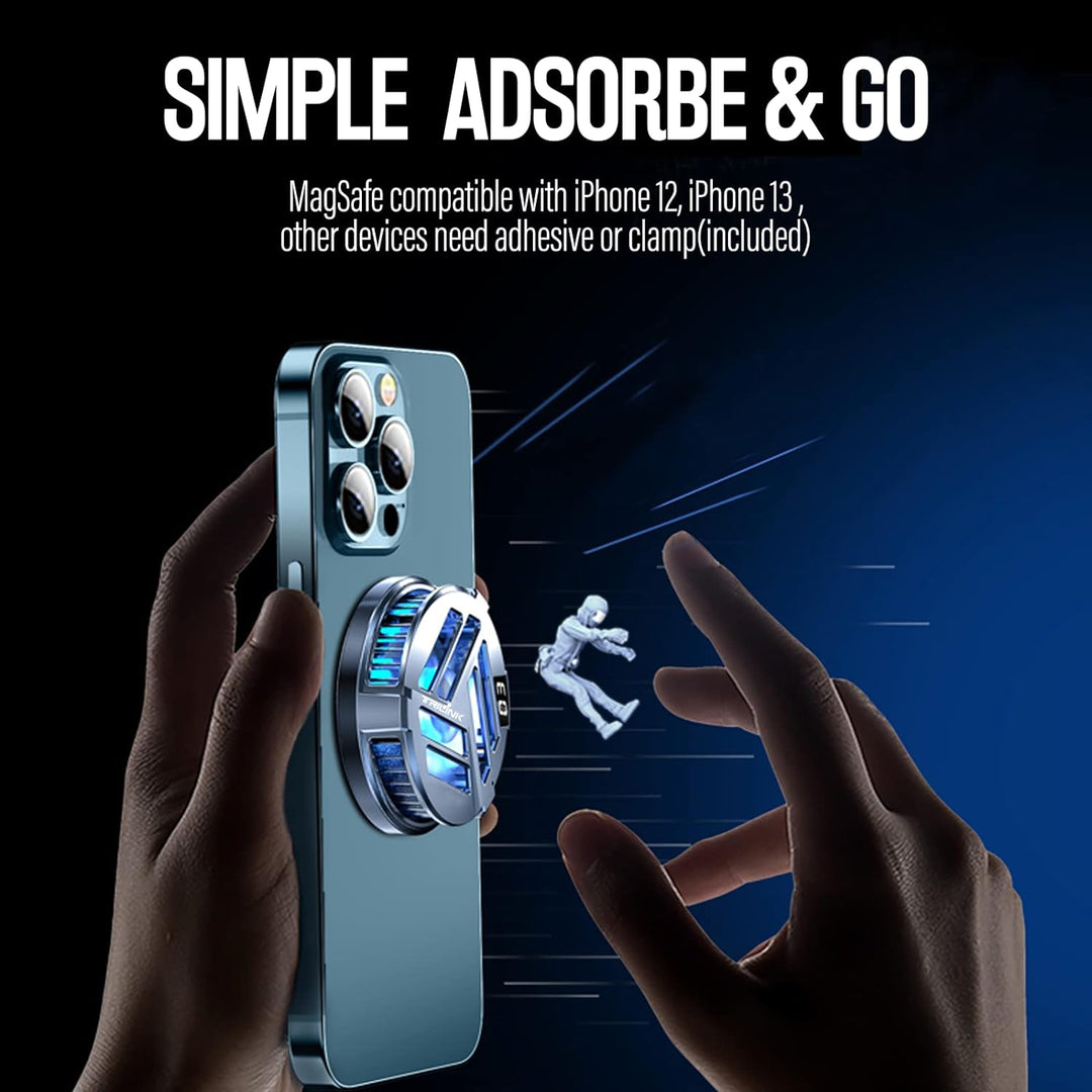 TRILINK Magnetischer Telefonkühler mit drahtlosem Laden, Telefonlüfter für iPhone/Android/iPad/Table