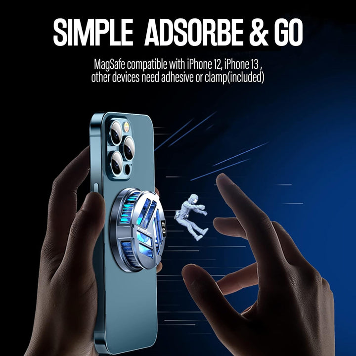 TRILINK Magnetischer Telefonkühler mit drahtlosem Laden, Telefonlüfter für iPhone/Android/iPad/Table
