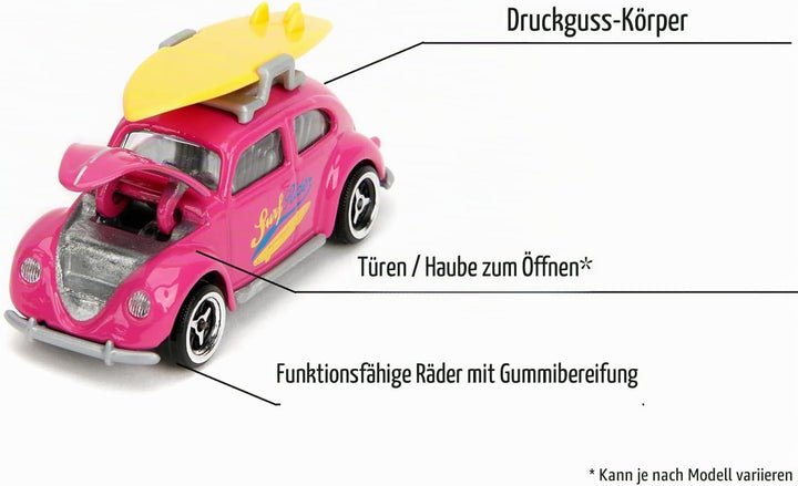 Majorette – Volkswagen The Originals (5er-Set) - 5 VW-Modellautos, als Geschenk-Set für Sammler und