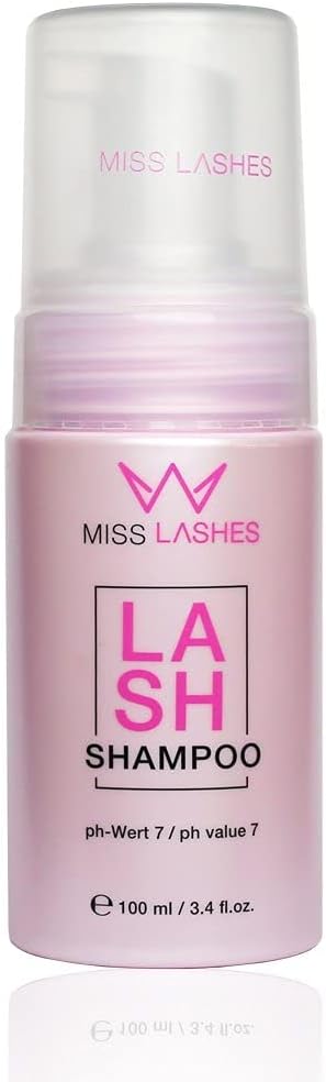 Miss Lashes Wimpernshampoo (100ml) – Lash Extension Shampoo, Cleanser, Verlängert die Haltbarkeit vo