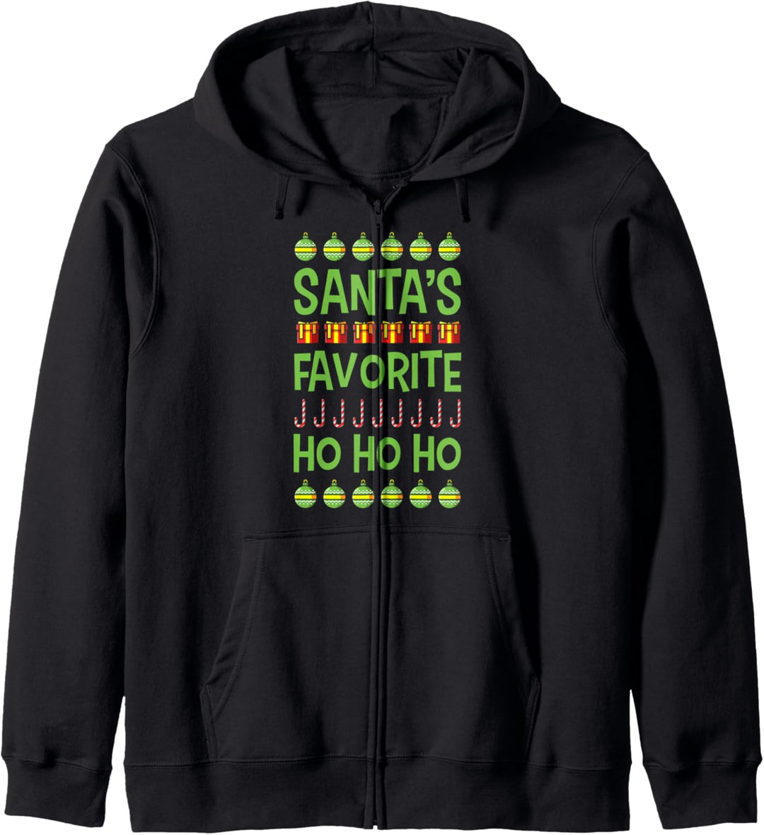 Ugly Christmas Frauen Sexy Elfe Mama SANTAS FAVORITE HO Kapuzenjacke