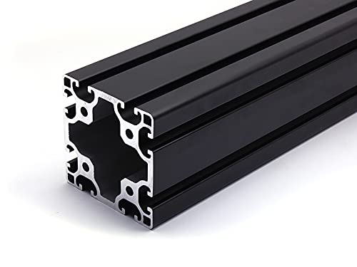 Aluminiumprofil schwarz 80x80L I-Typ Nut 8 (leicht). Aluminium Profil 80x80 Alu Profil 80 x 80 Monta