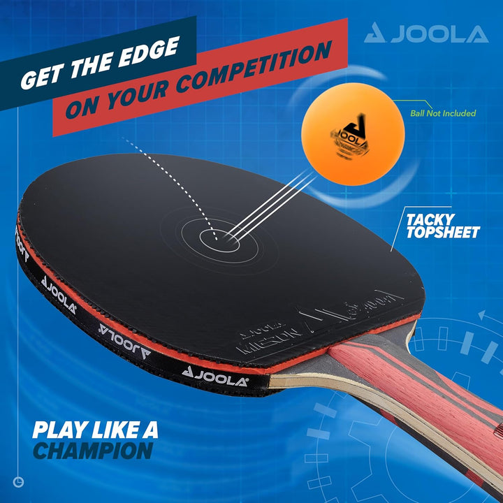 JOOLA Infinity Edge – Turnier Performance Ping Pong Paddel mit Pro Carbon Technologie – schwarzer Gu