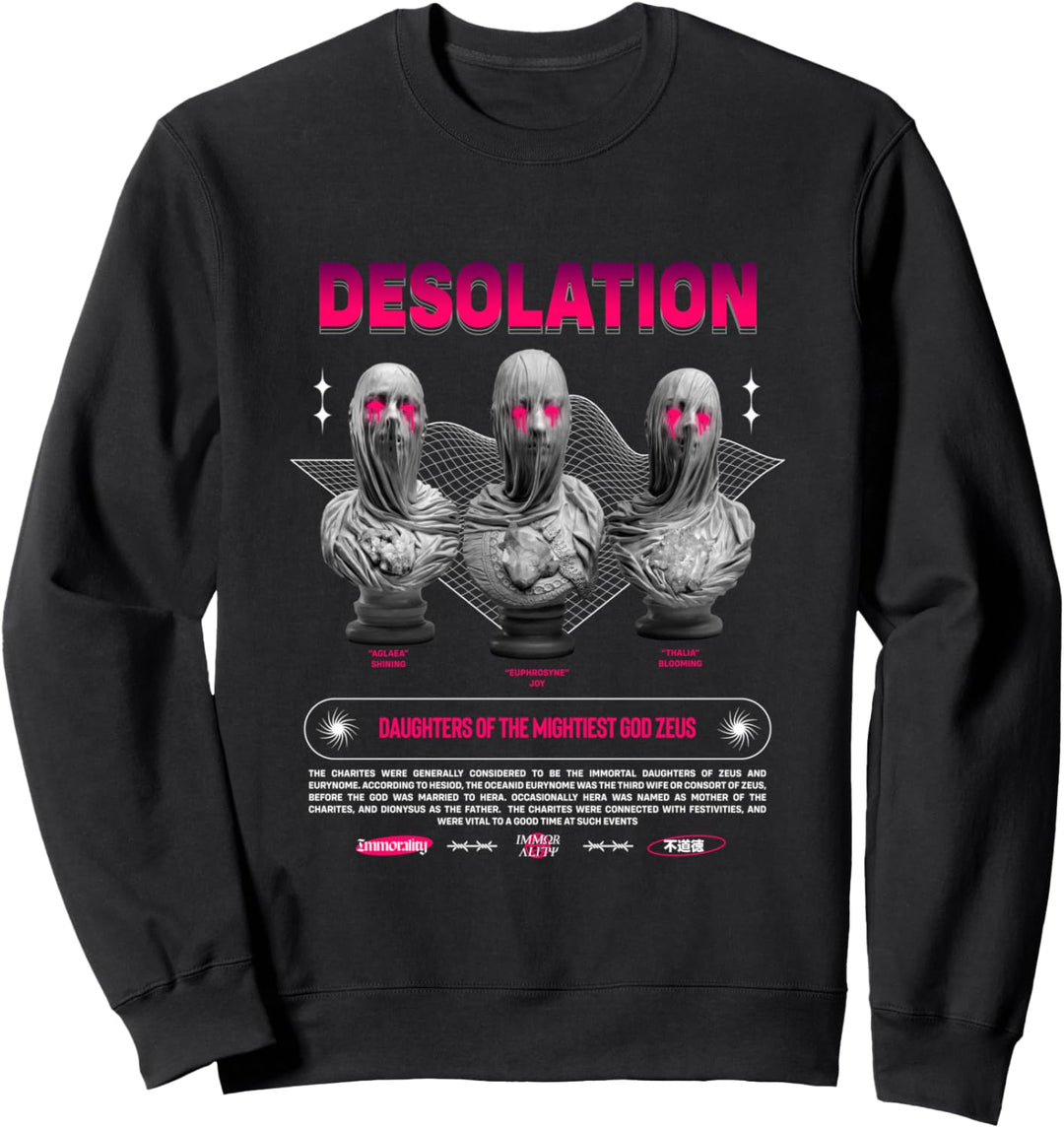 The Charites - Desolation - Sad Aesthetic Edgy Streetwear Sweatshirt