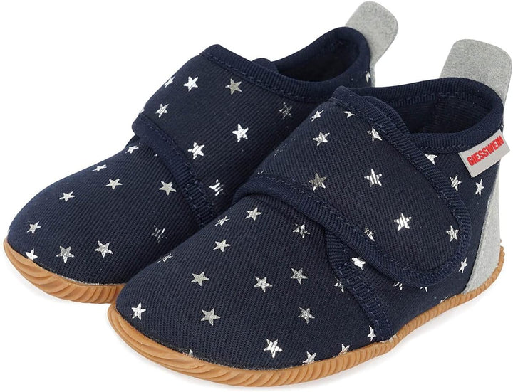 GIESSWEIN Kinderhausschuhe Salsach - Slim Fit Pantoffeln mit Funkelsternenmuster, Hausschuhe mit Kle