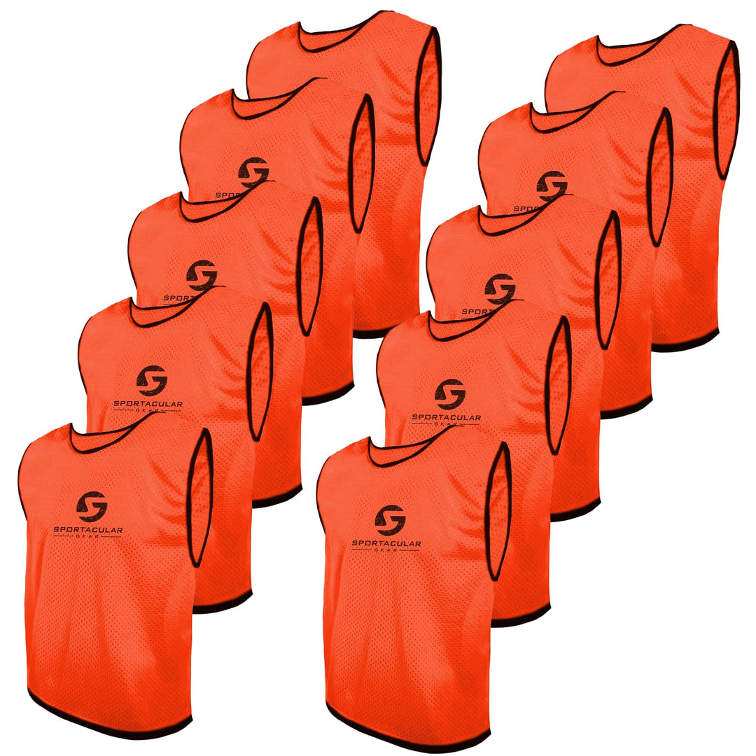 Sportacular Gear 10er Set Trainingsleibchen in versch. Farben und Grössen I Markierungshemden, Hemdc