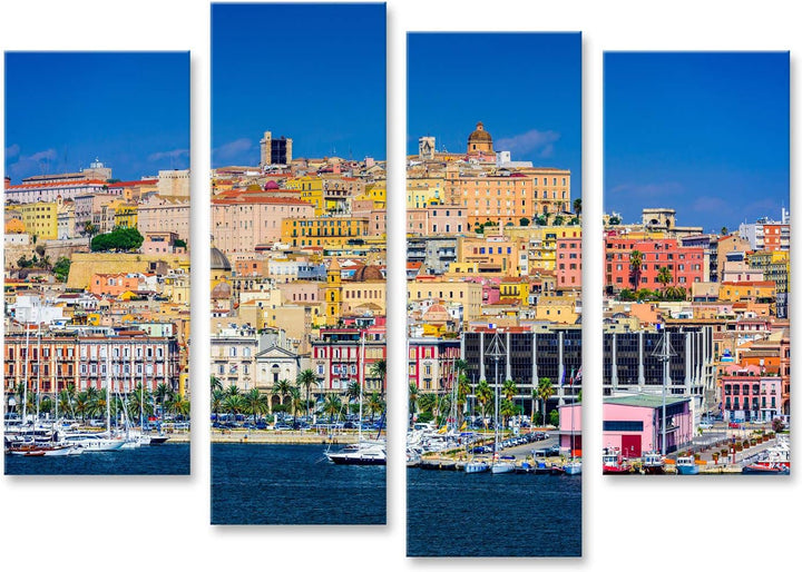 islandburner Bild auf Leinwand Cagliari Sardinien Italien Küsten Skyline Auf Das Mittelmeer Wandbild