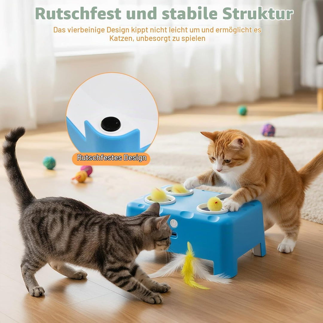 Focenat 2-in-1 Automatisches Katzenspielzeug, Interaktives Katzenspielzeug, Wiederaufladbares Katzen