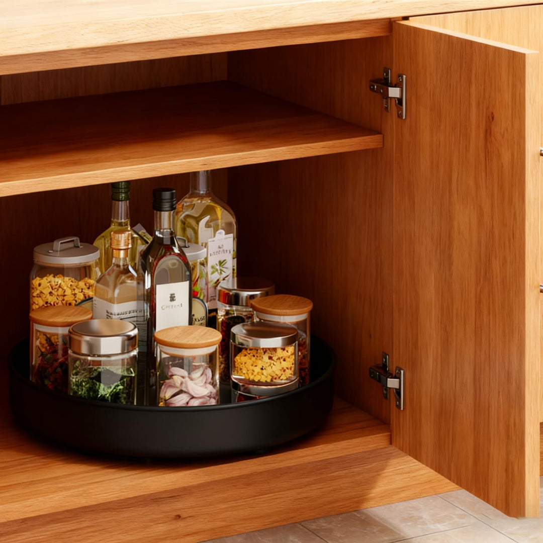 PIGPIGFLY Küchen Organizer,Drehteller Organizer Küche,360 Grad Rotierender Vorratsbehälter Für Leben