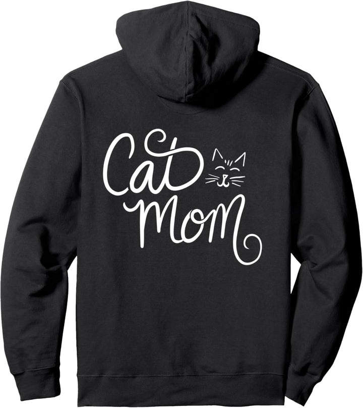 Cat Mom art cute cat person gifts fun cat moms Pullover Hoodie