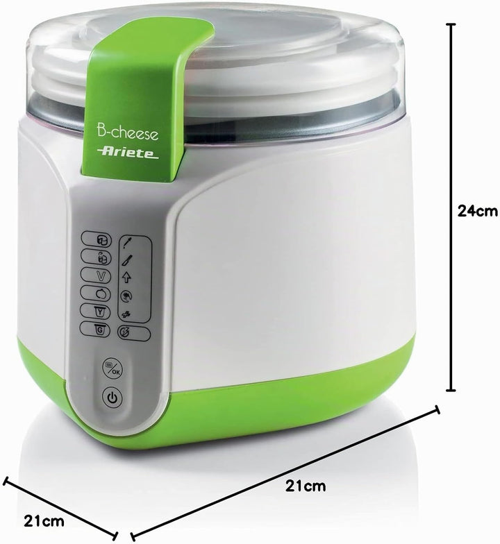 Ariete B-Cheese 615, Käse- und Joghurtmaschine mit 6 Programmen, Soft-Touch-Bedienfeld, Antihaftbesc