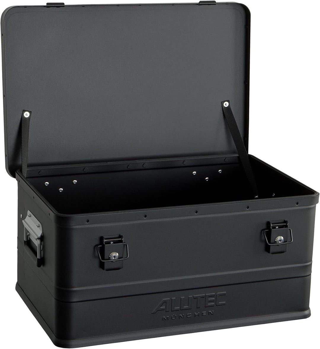 ALUTEC Aluminiumbox Classic 48 (Farbe Schwarz, Inhalt 48 ltr., Innenmasse (LxBxH) 550 X 350 X 250 mm