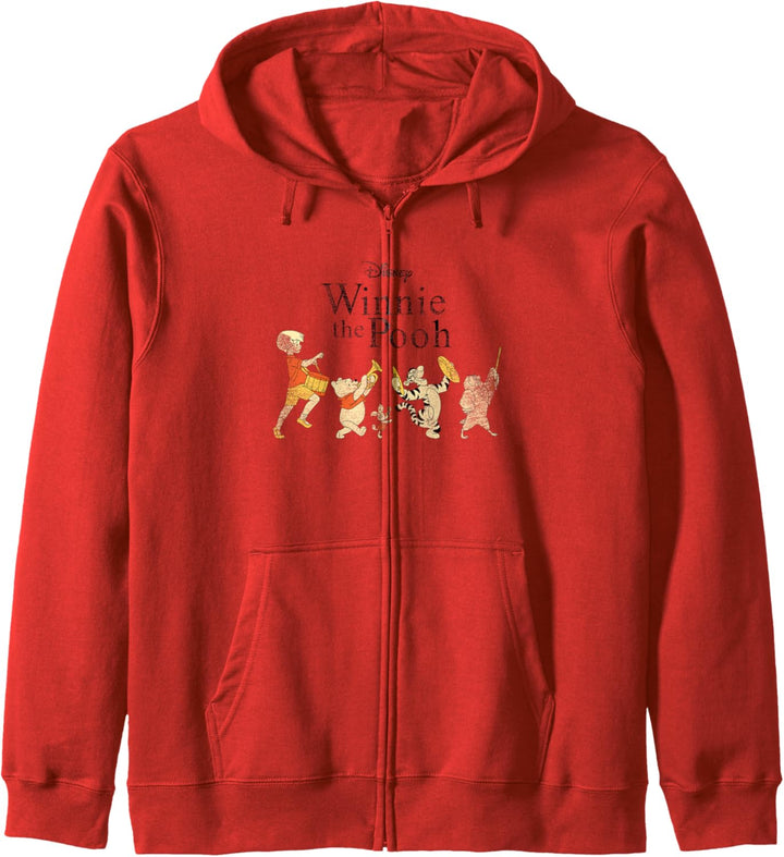 Disney Winnie The Pooh Group Shot Musical Line Kapuzenjacke