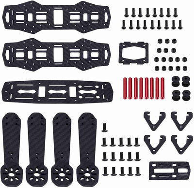 Quadcopter-Rahmen-Kit, 250-mm-FPV-Carbon-Renn-Drohnenrahmen Flugzeugrahmen-Zubehör für die 4-Achs-FP