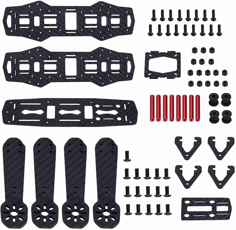 Quadcopter-Rahmen-Kit, 250-mm-FPV-Carbon-Renn-Drohnenrahmen Flugzeugrahmen-Zubehör für die 4-Achs-FP