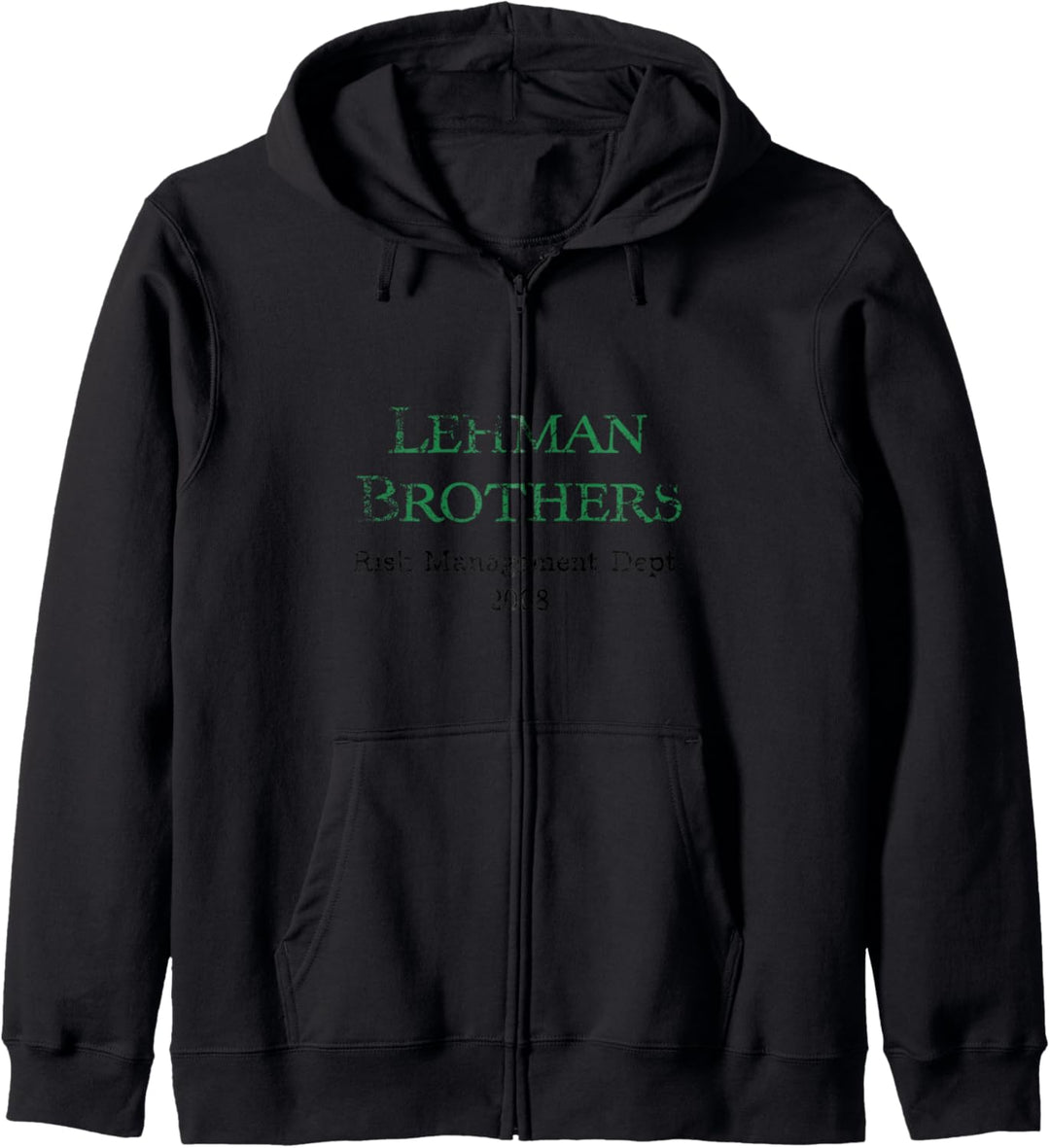 Lehman Risk Management Dept Schwarz Distressed Lehman Vintage C Kapuzenjacke