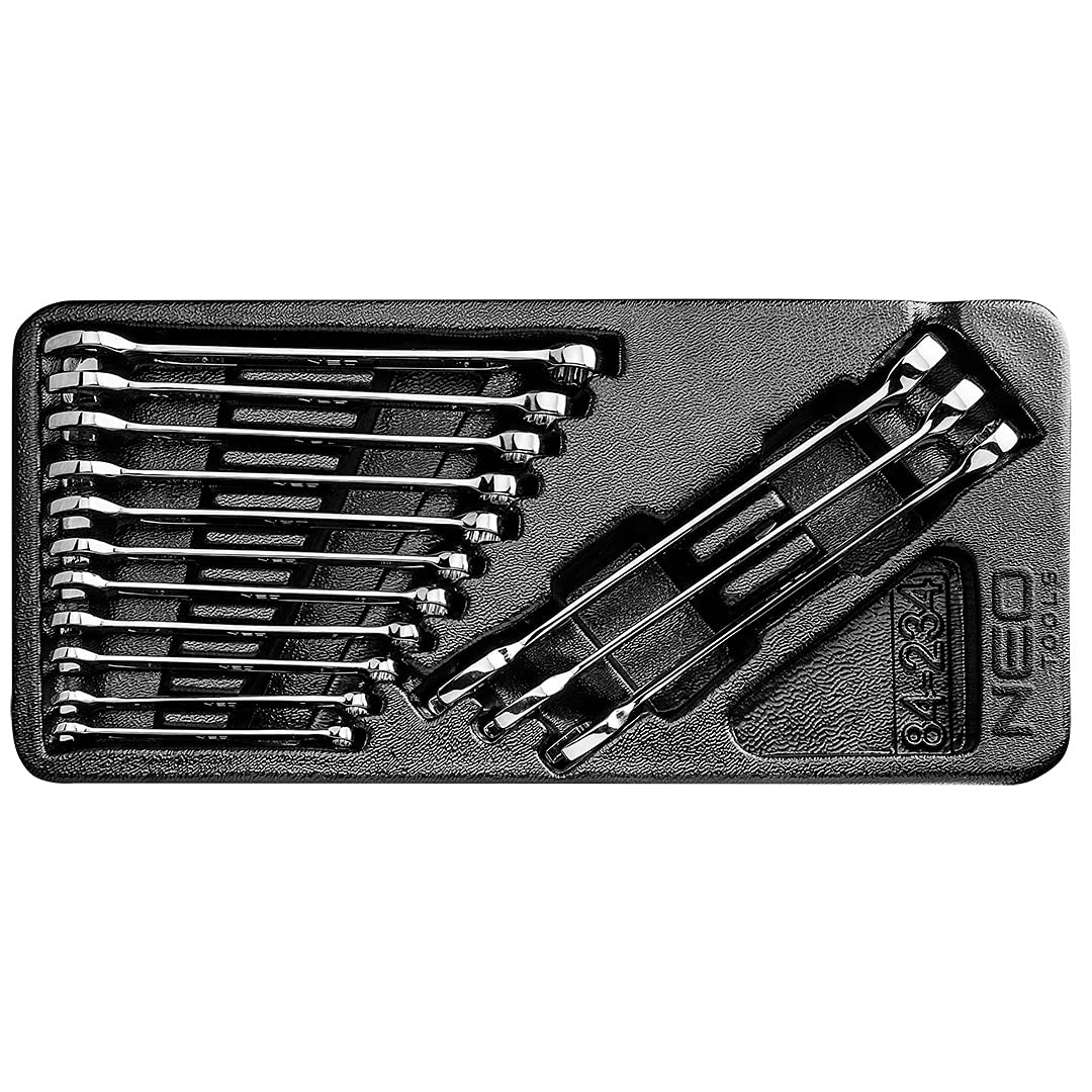 NEO TOOLS Ring-Maulschlüssel 6-19 mm, 8-er Set, 6-19 mm