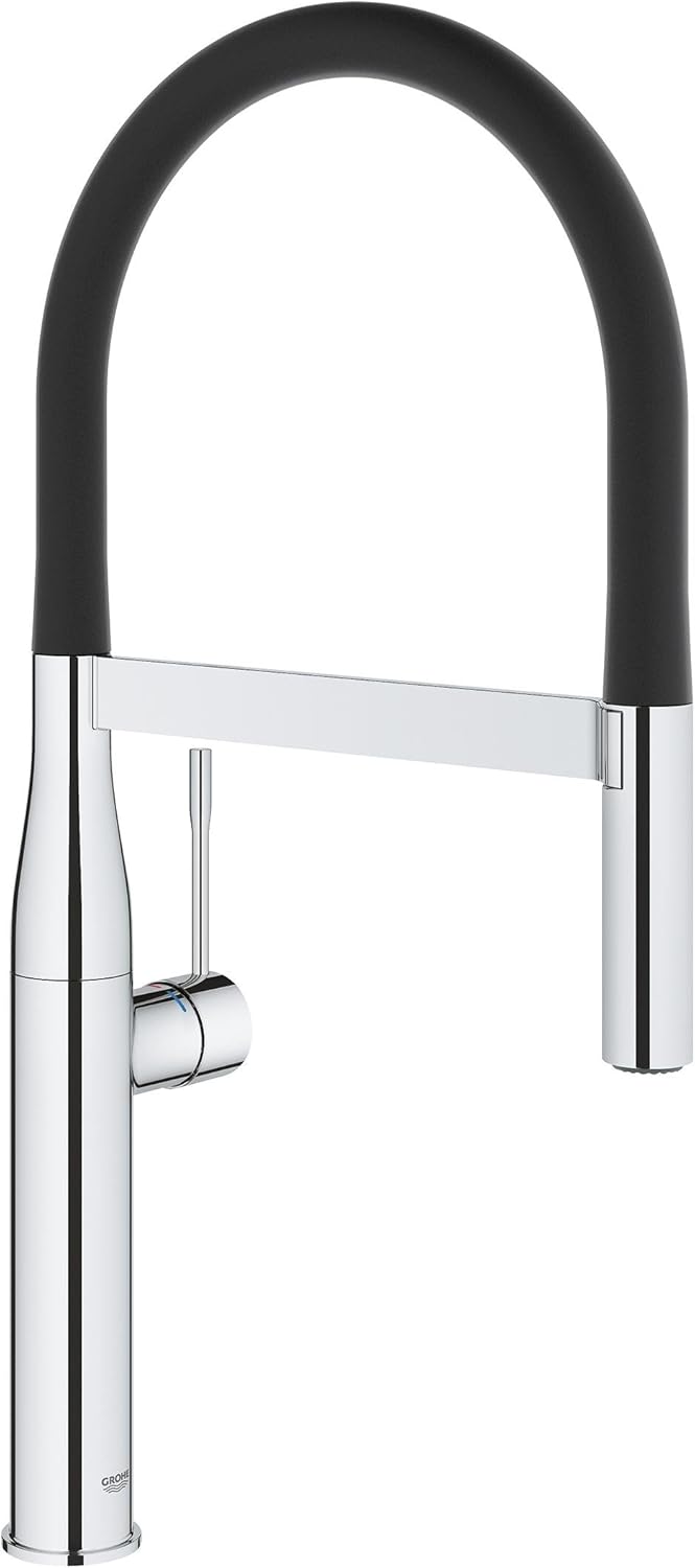 GROHE Essence, Küchenarmatur 2 Strahlarten (Wasserhahn Küche mit ausziehbarer Profibrause und magnet