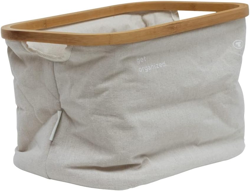 TOM TAILOR Aufbewahrungskorb, 2er Set, praktischer Organizer mit Bambusrahmen, Moderne Aufbewahrungs