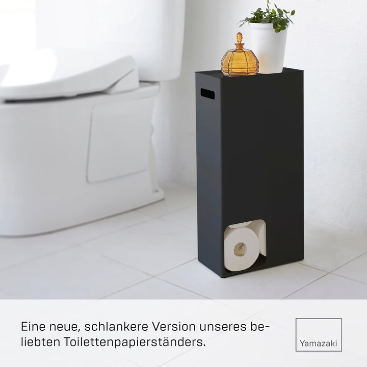 YAMAZAKI Tower Home Badezimmer Stehend Seidenpapier Toilettenpapier Aufbewahrung Ständer, Stahl, Sch