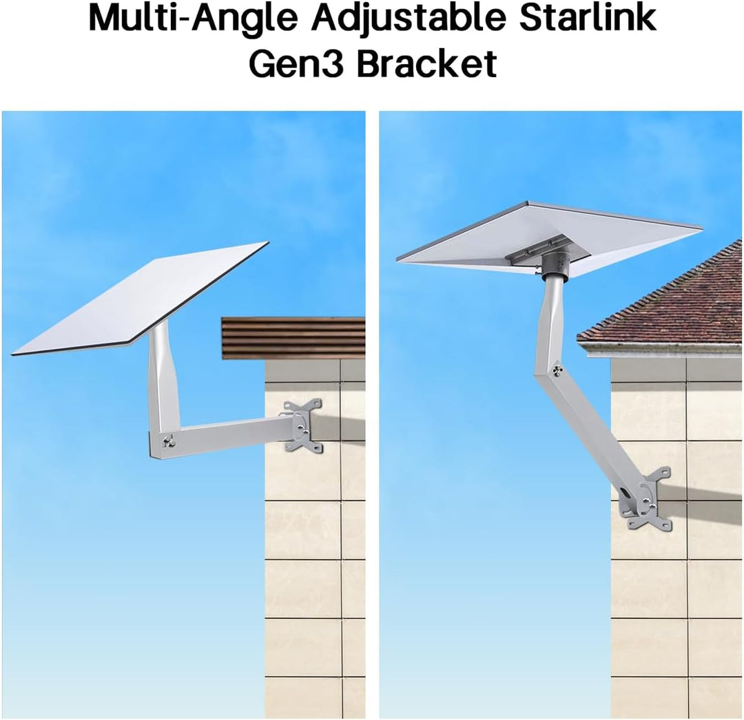 JAOGAUS Verstellbare Halterung Kompatibel mit Starlink Gen3, Starlink Gen 3-Rohradapter, Starlink Ge